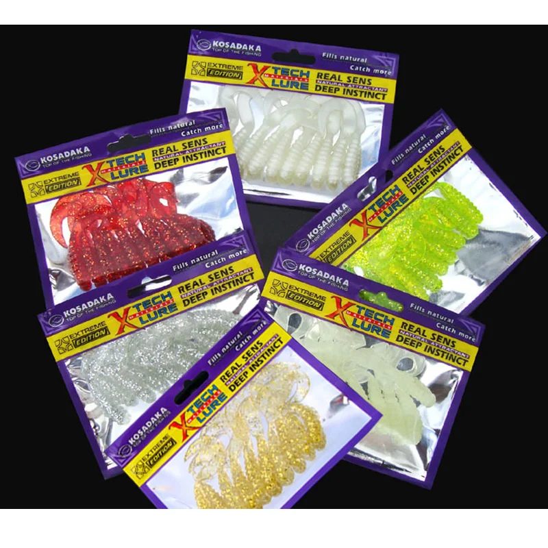 

Fishing Lure Single Curly Tails Grub Soft Worm Bait 5cm/6cm 10 Pieces/Bag Artificial Bait Natural Attractant Deep Instinct