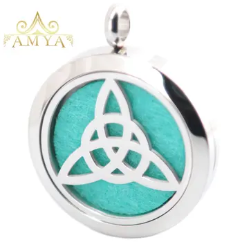 

10pcs New Style Aromatherapy Essential Oil Surgical Stainless Steel Perfume Diffuser Locket Necklace Pendant Free 20pcs Pads