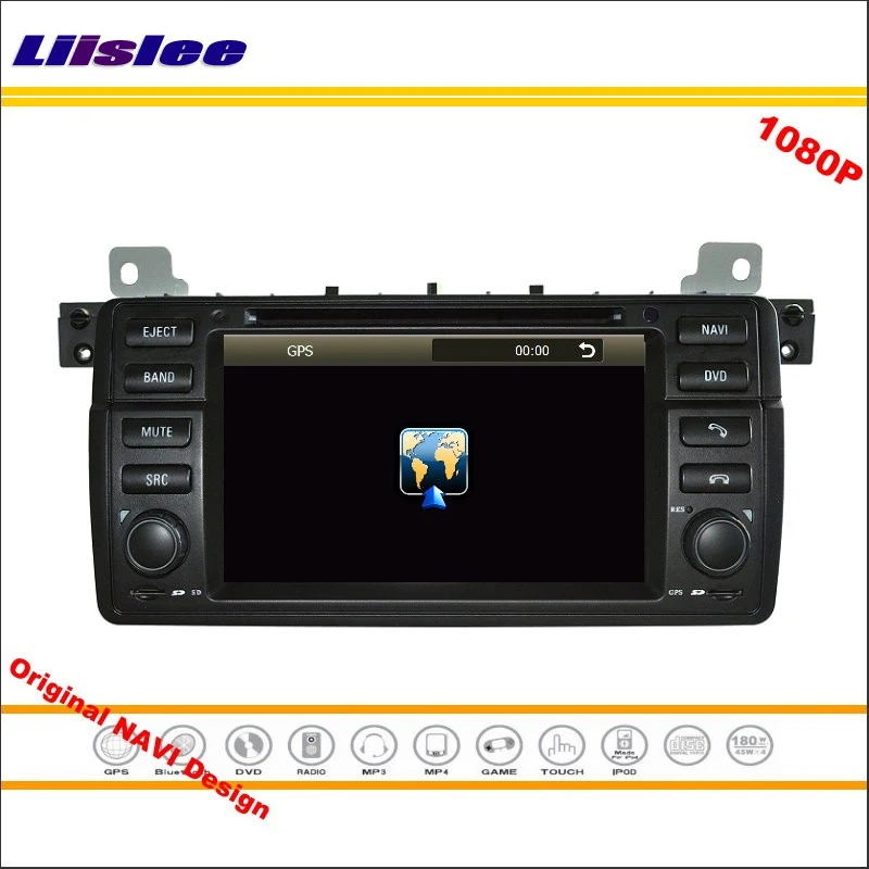 Excellent Liislee For BMW E46 M3 1998~2005 Stereo Radio CD DVD Player GPS Nav Navi Navigation 1080P HD Screen System Original NAVI Design 1