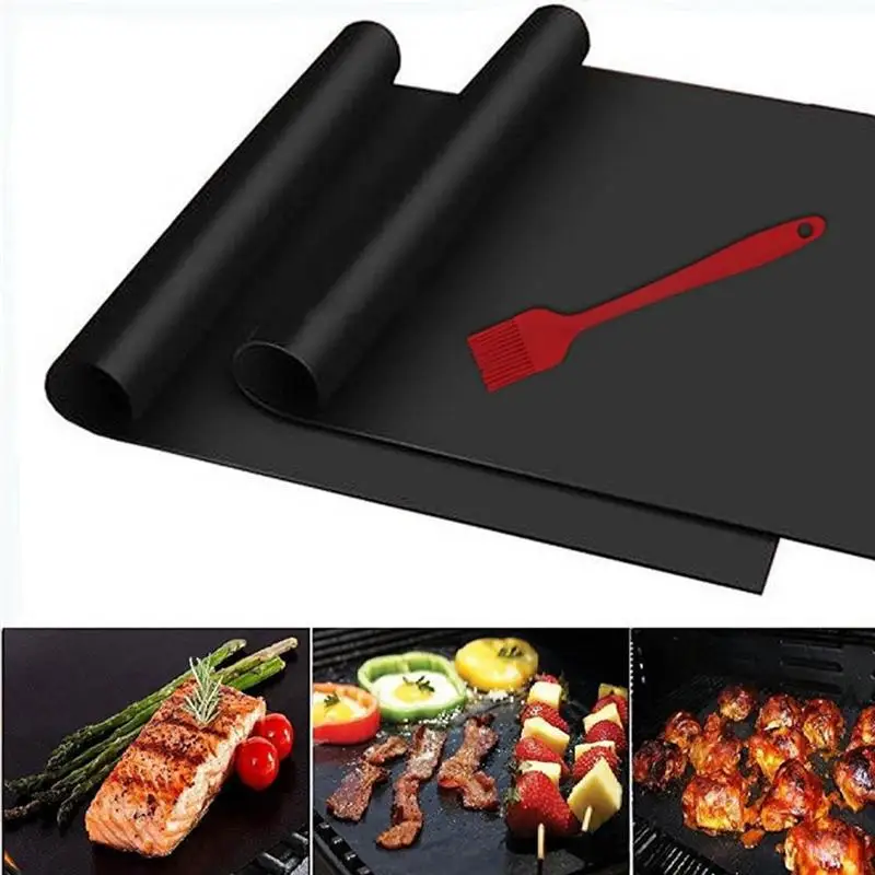 

40x50cm 33x40cm Reusable Non-stick BBQ Grill Mat Barbecue Heat-Resistant Pad Baking Liners Teflon Cooking Sheets Cooking Tool
