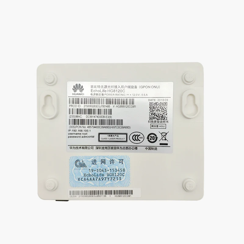 HUAWEI Gpon ONU HG8120C ONTwith 1GE 2* Lan Ethernet порт английская версия такая же конфигурация как AN5506-02-B