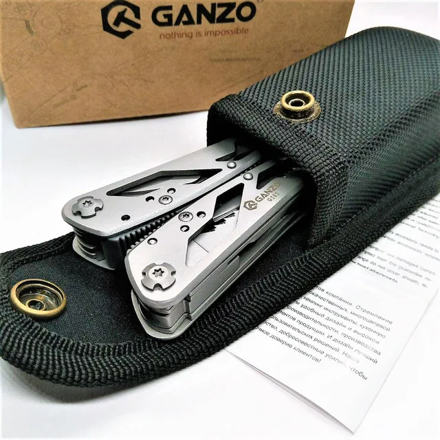 Ganzo 26 in 1 Stainless long nose EDC G202 Folding multi plier tool portable knife hand tools sets folding tools
