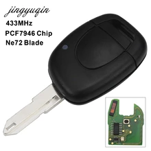 Jingyuqin Автомобильная Дистанционная сигнализация ключ подходит для Renault Master Kangoo Clio Twingo NE72 лезвие PCF7946 чип 433 МГц