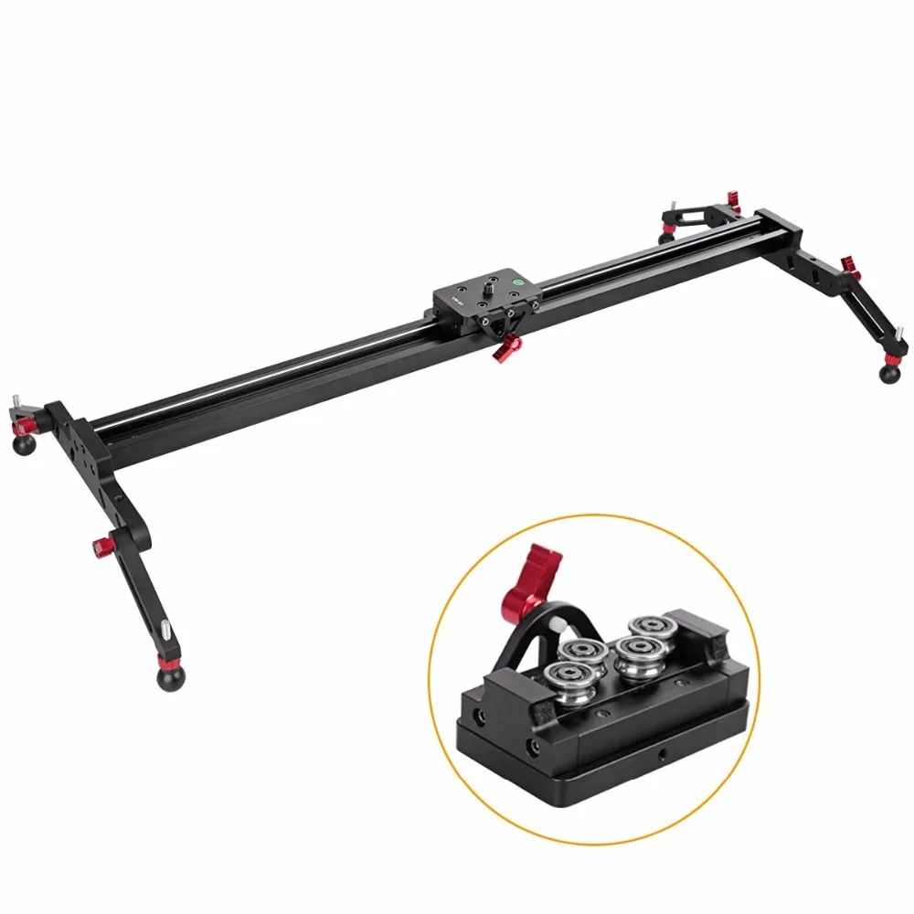 

Camera Video Slider Rail Track Dolly Stabilizer Linear Stabilization Rail System for SLR/DSLR Cameras Camcorders Tripods KINGJO
