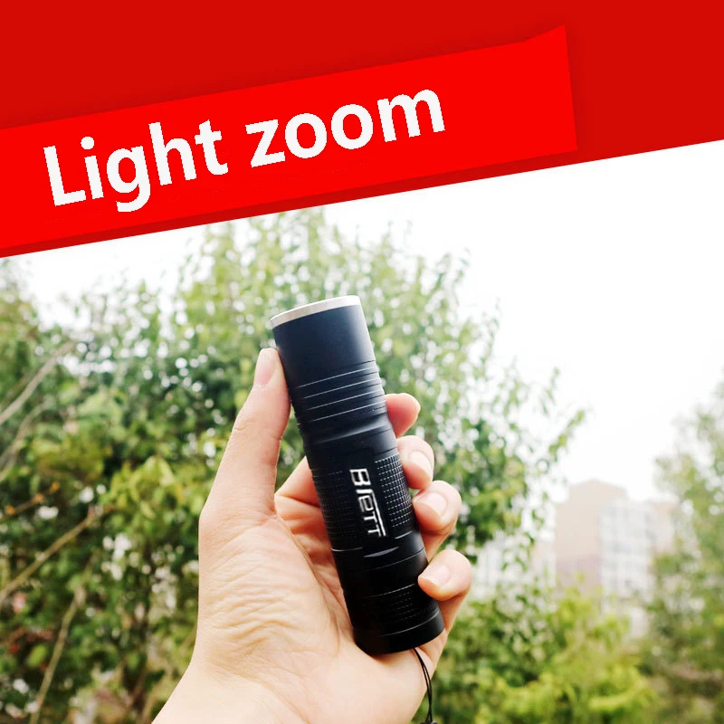 LED flashlight xm-l t6 light 26650 or 18650 battery Outdoor Cycling Night walk Fishing Camping Mini zoom lampe torche