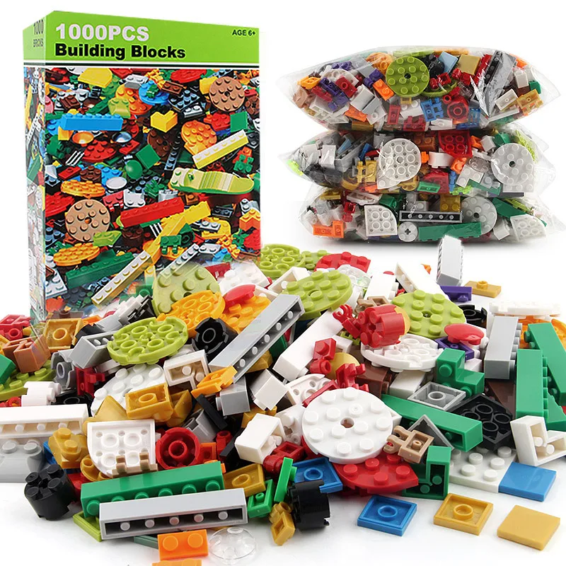 1000Pcs City DIY Building Blocks Sets Compatible LegoING Minecrafteds Friends Classic Bricks Technic Creator Toys for Children