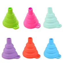 Высокое качество 1 шт. мини Силиконовый гель складываемый складной стиль Воронка бункер кухонные инструменты для приготовления пищи цвет отправляется случайным образом
