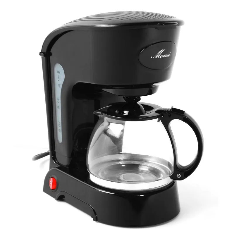 600ml 0.6L semi automatic drip coffee maker machine American drip percolator electric tea maker ...