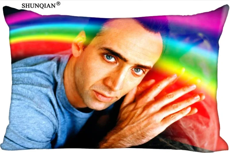 

LUQI Nicolas Cage With Signature Zippered Pillowcase Pillow Cover 20x30 inches Birthday Gift For Kids Lover