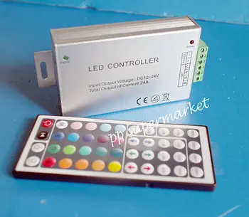 

DC12V-24V 12A / 24A 44key IR Remote Led RGB Controller 44key IR wireles Dimmer for 3528 5050 RGB led strip Lamp