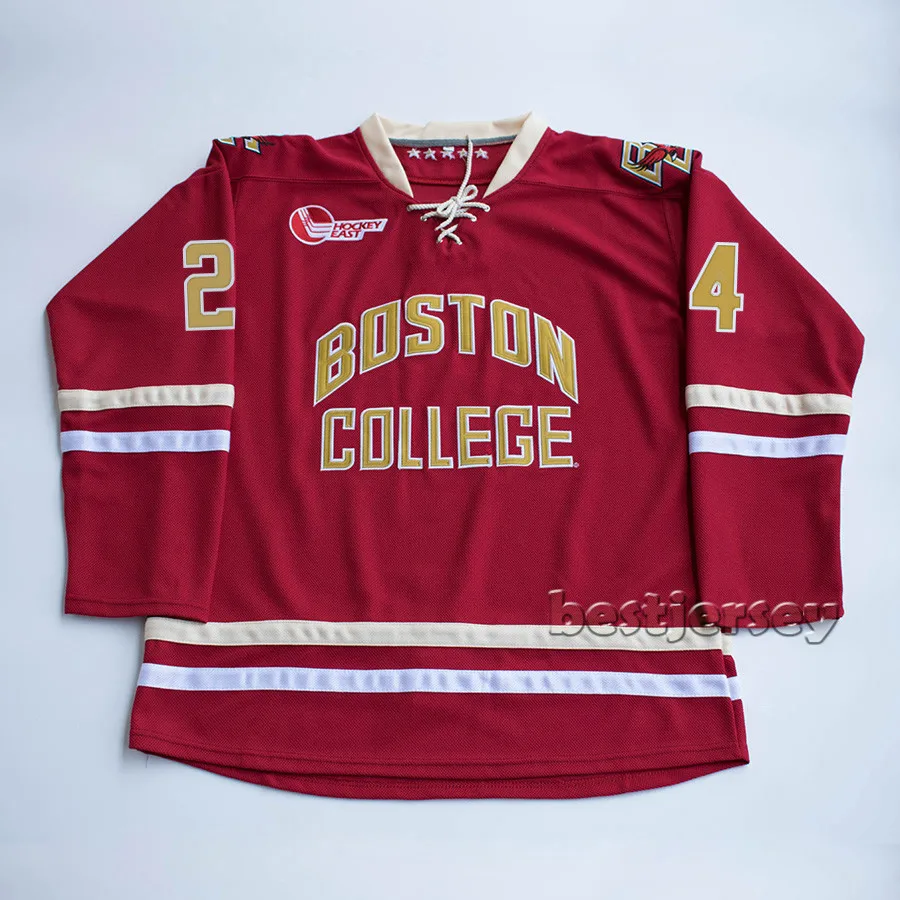 Kowell Boston College 24 Kevin Lohan Stitched Hockey Jerseyin Hockey