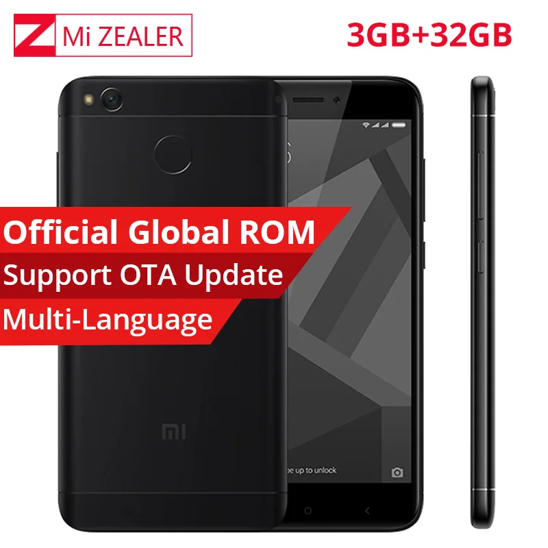 Original Xiaomi Redmi 4X 3GB RAM 32GB ROM Mobile Smartphone Snapdragon 435 Octa Core 1280×720 5 Inch 4100mAh 13.0MP MIUI9