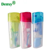 Denxy 6 коробок для здоровья, стоматологический ортодонтический Набор для путешествий, Ортодонтическая V зубная щетка, стоматологическое зеркало, уход за воском, стоматологический кронштейн