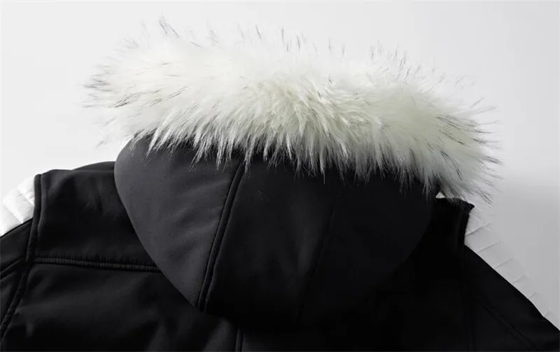 Зимнее длинное камуфляжное пальто для мужчин с меховым воротником и капюшоном, толстое теплое пальто, Мужская зимняя ветровка, куртка, парка, модная одежда
