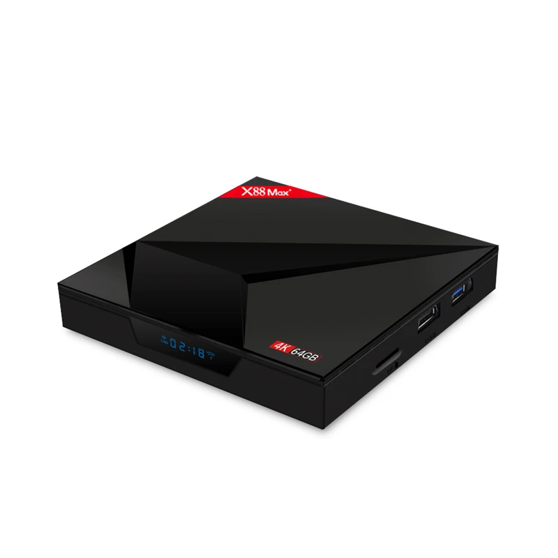 HAAYOT Android 9,0X88 MAX+ Smart tv Box 4G 64G RK3328 Четырехъядерный 4K BT4.0 2,4G/5G WiFi телеприставка type-c USB 3,0 медиаплеер