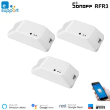 3 шт. Sonoff RF433 WiFi переключатель 433 МГц Sonoff RF R3 WiFi переключатель дистанционного управления Alexa iftt Google Home совместимый RFR3