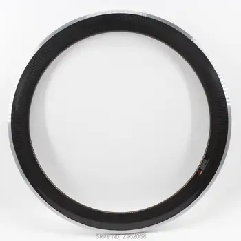 

Newest 700C 60mm Fixed Gear Track Road bike twill 3K carbon fibre bicycle wheels clincher rim with alloy brake surface Free ship