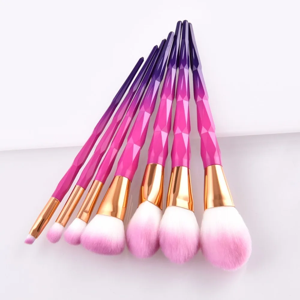 7/10pcs Unicorn diamond Makeup Brushes Set Powder Eyeshadow Brush Facial Foundation Cosmetic Makeup Brush Kit