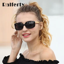Ralferty Природа Бамбуковые женские солнцезащитные очки Квадратные Солнцезащитные очки женские UV400 оттенки деревянный зеркальные солнцезащитные очки черные солнечные очки леди 1533