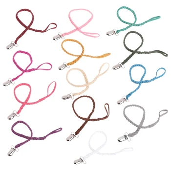 

Baby Leather Pacifier Clips Soother Chain Dummy Clip Soother Nipple Leash Strap-