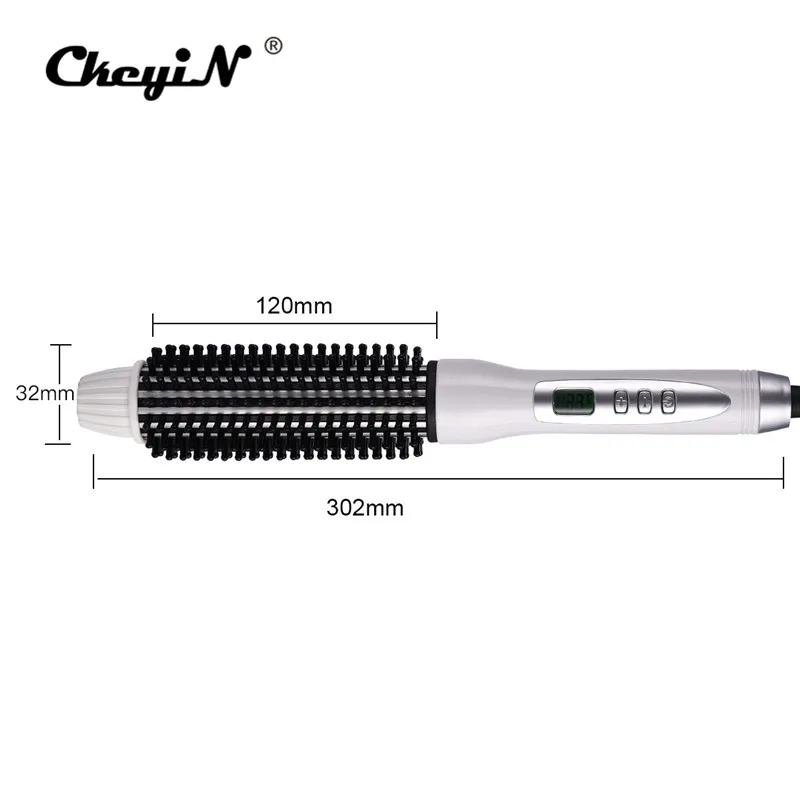ЖК-дисплей, цифровая Ионная Щетка для завивки волос, быстрый нагрев, Керамический выпрямитель, массажная расческа, контроль температуры, утюжок, инструменты