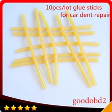 10 unids/set barras de Pegamento de Fusión En Caliente 11*260 MM barra de Pegamento PDR de Abolladuras sin pintura del Derretimiento Herramientas de Reparación Dent Removal Tool Kit
