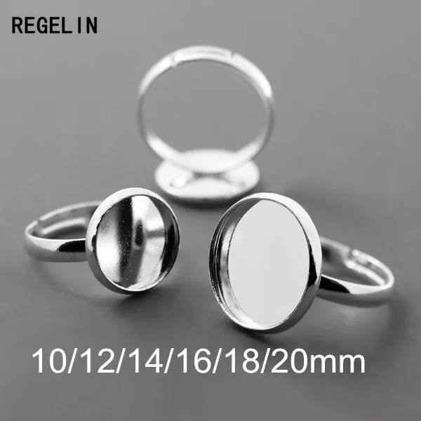 Серебряное кольцо REGELIN 10 шт. пустые аксессуары для изготовления ювелирных