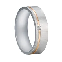 6 мм кольца из титана и стали цвет обручальное кольцо для женщин модные ювелирные изделия с камнями из Кубического циркония Винтаж Alliance обручальное