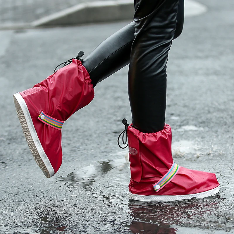

FreeSmily wholesale New fashion 4 colors rain Shoes Covers Waterproof for Women and men zapatos cubren reusable overshoes NO:172