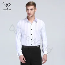 Профессиональный Взрослый Латинский танцевальный Топ для мужчин/нежные мужчины, соревнования танцевальные костюмы для выступлений платье для тренировок