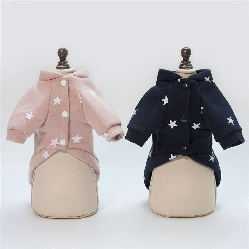 Brand Soft Pet Dog Clothes For Dog Puppy Cat Winter Warm Clothes Star Print Costume Coat chihuahua Cheap roupa cachorro