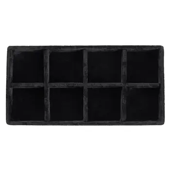 

8 Grid Velvet Jewelry Ring Earrings Display Box Tray Holder Storage Showcase Organizer