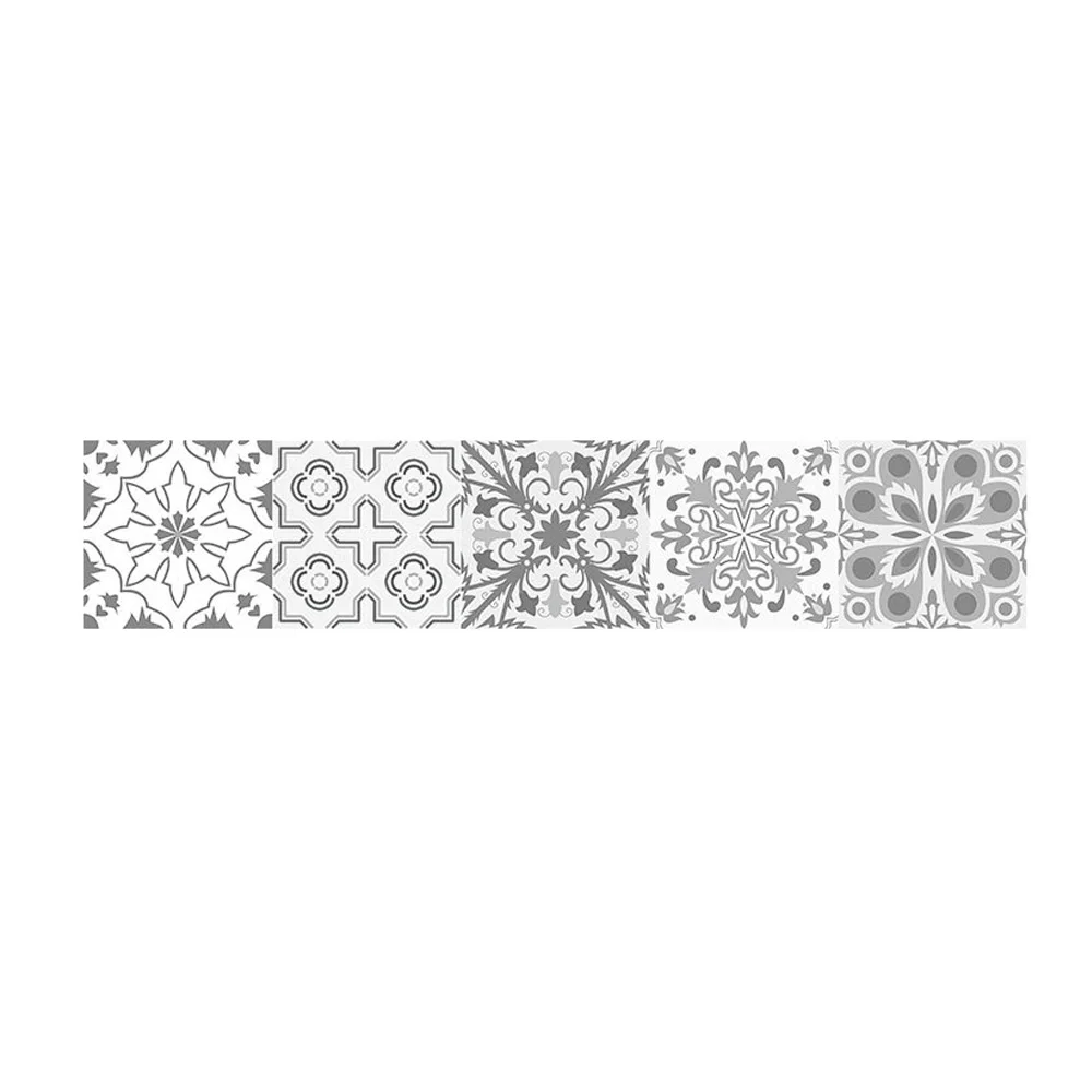 

Wall Stickers Waterproof European Style Wall Tile Stickers 20*100cm PVC Anti Oil Kitchen Decor Tile Sticker High Quality