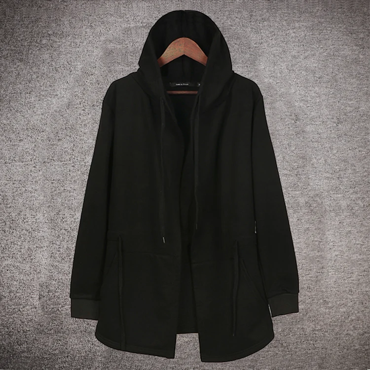 

Plus size 2xl-8xl Winter men cotton Cardigan no button hooded outerwear large male spring hiphop Sweatshirts