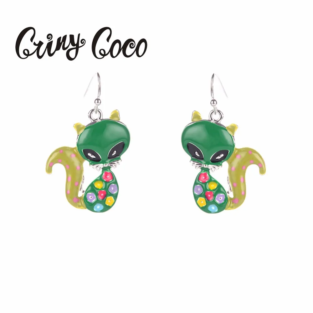 

Colorful Fox Drop Earrings Fashion Animal Enamel Alloy Metal Dangle Earring Jewelry for Women Girls Kid Lady Accessories 2019