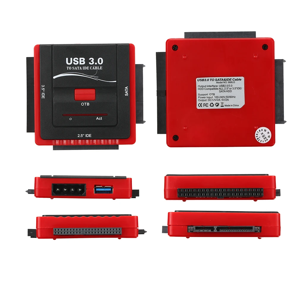 Адаптер USB 3 0 для SATA/IDE конвертер жесткого диска универсального 2 5/3 5 HDD/SSD с