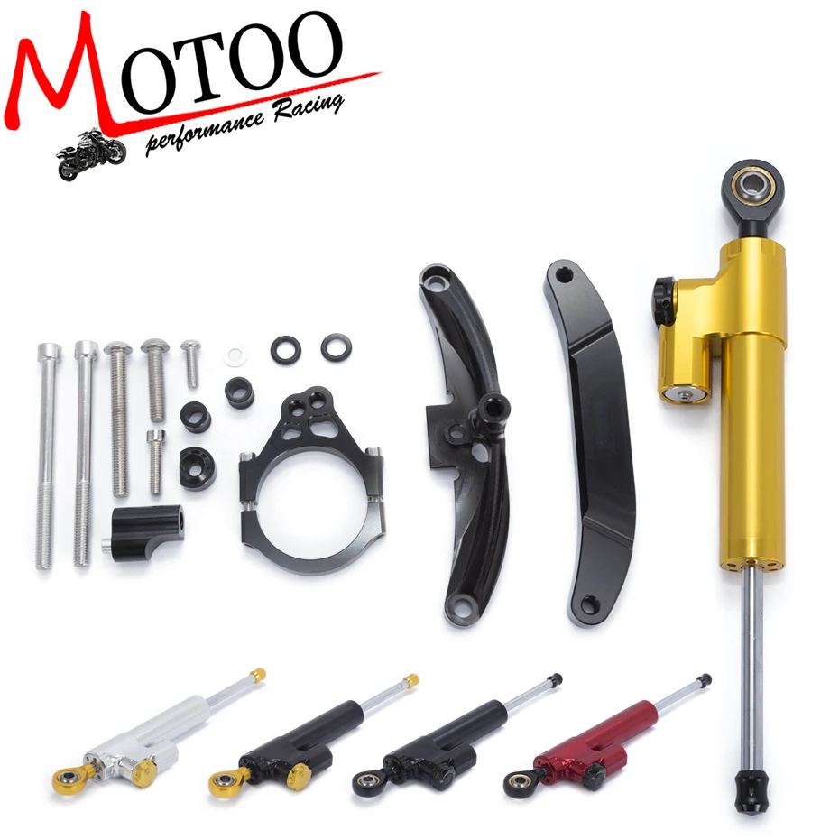 

Motoo - Motorcycle Full set CNC Steering Damper Stabilizerlinear Linear Stabilizer Bracket kit For Yamaha FZ1 FAZER 2006 -2015