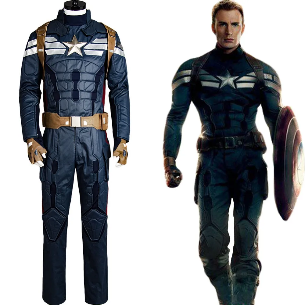 Halloween Costumes Adult Captain America 2 The Winter Soldier Cosplay 