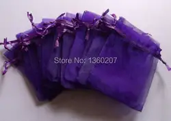 200 шт./лот темно-фиолетовый цвет органза Сумки 15x20 см свадебный подарок мешок ювелирные изделия и чехлы