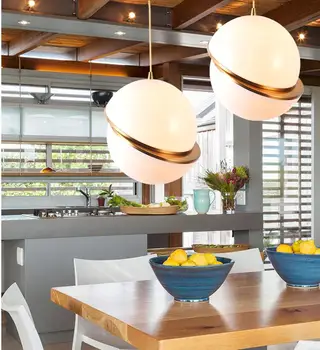 

Creative Glass Ball LED Pendant Lights Hardware Plating Process Pendant Lamps for Bedroom Restaurant Bar Lighting Fixtures MING