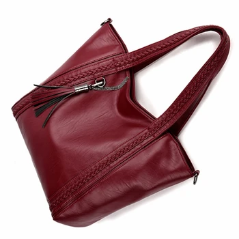 

Women Casual Tote Bag Large Capacity Soft Pu Leather Crossbody Shoulder Messenger Bag Fashion Brand Designer Ladies Handbags