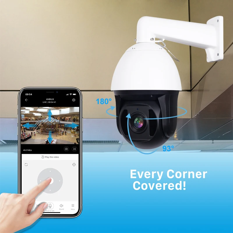 

5MP IP Speed Dome Camera PTZ 30X Zoom Outdoor Onvif CCTV Security Mini Full HD 1080P P2P Camera Night Vision 150m