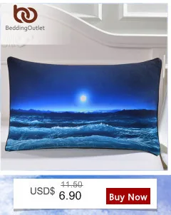 BeddingOutlet Moon And Ocean Duvet Cover Set Bed Spread Cool 3D Print Bedlinen Soft Blue Bedding Set 3pcs Twin Full Queen King