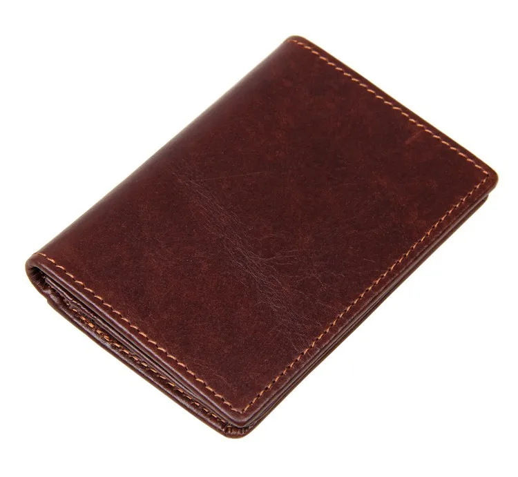 

J.M.D Excellent Genuine Leather Unique Style Fashion Coffee Color Men's Purse Card Holder Money Holder Coin Pocket 8078C