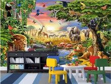 WDBH custom mural 3d wallpaper Grassland animal lion the children home decoration painting 3d wall murals wallpaper for wall 3 d wdbh custom mural 3d photo wallpaper on a wall fresh nature grass apple trees home decor 3d wall murals wallpaper for walls 3 d