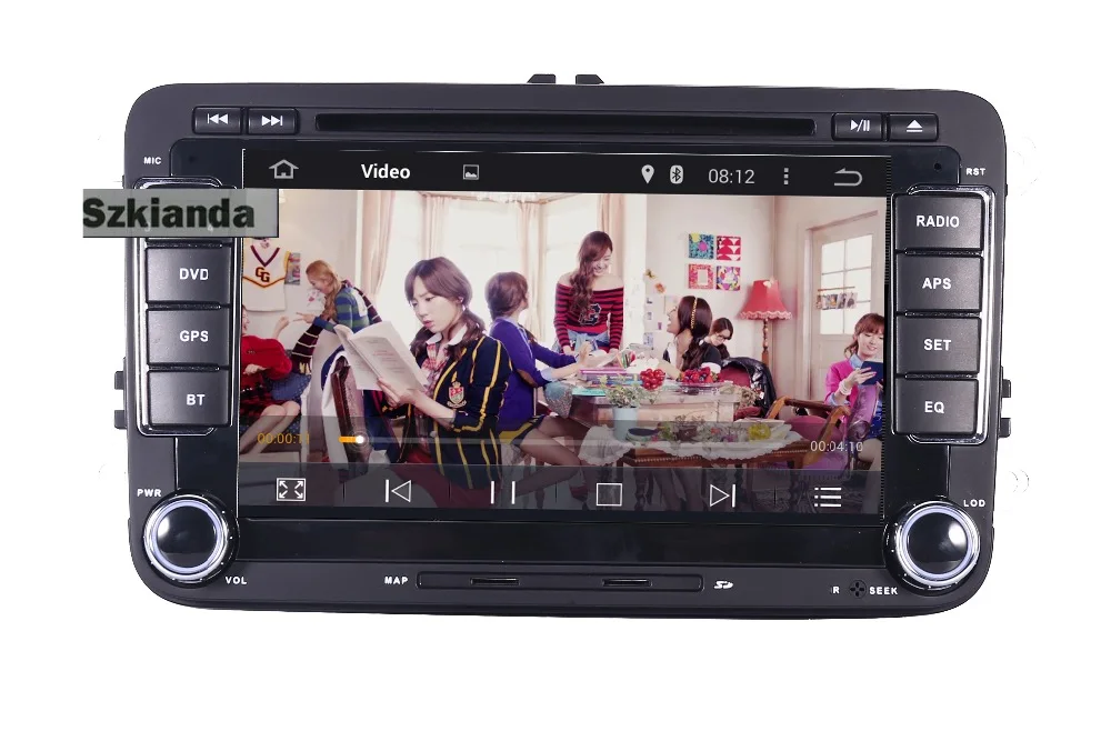 Best 2 Din 7 Inch Car DVD Player For VW Volkswagen Seat Polo Bora Golf Jetta Tiguan Leon Skoda with GPS Bluetooth Radio Free GPS MAP 24