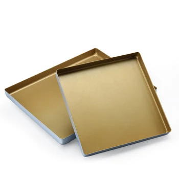 

28cm gold square does not touch high strength aluminum alloy plate cake pizza biscuit baking tray tool baking mold baking insert