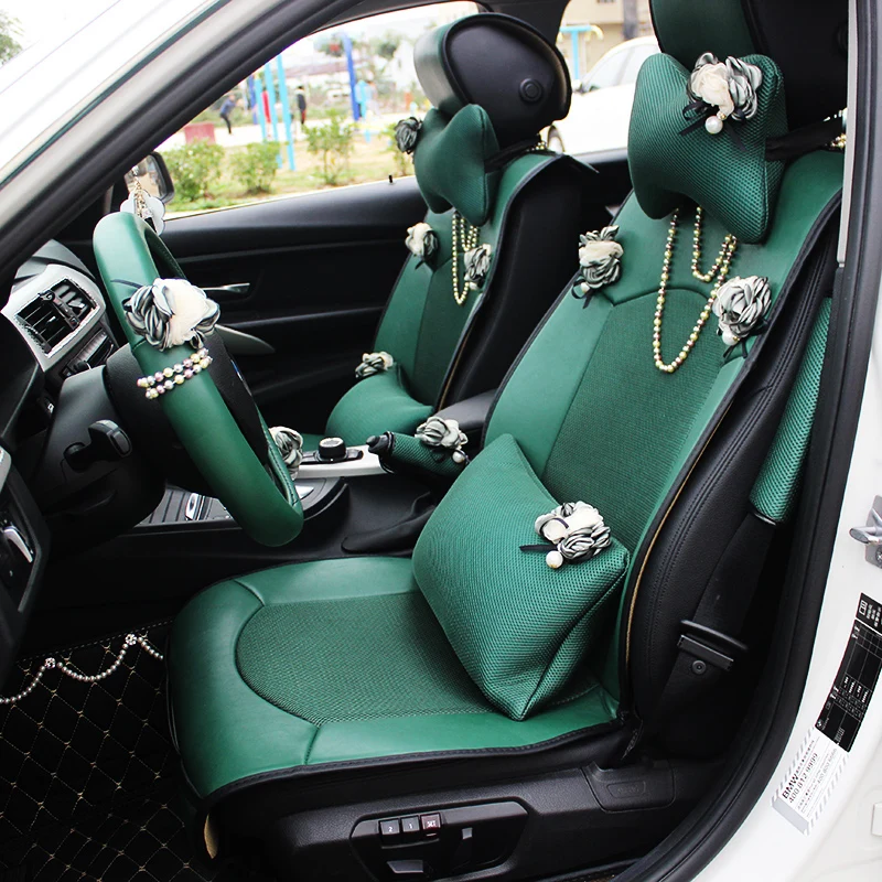 Car Styling Leather Universal Car Seat Cover Pear Flower Auto Interior