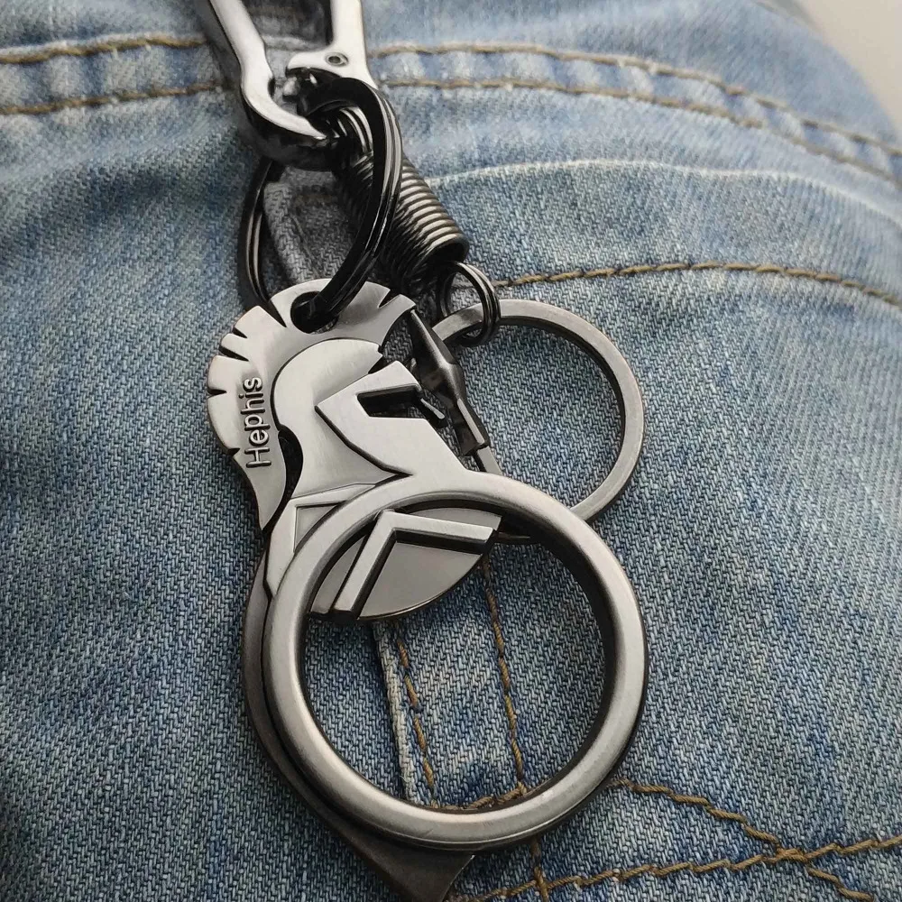 Hephis fashion jeans trinket charms bottle opener key chain tape cutter