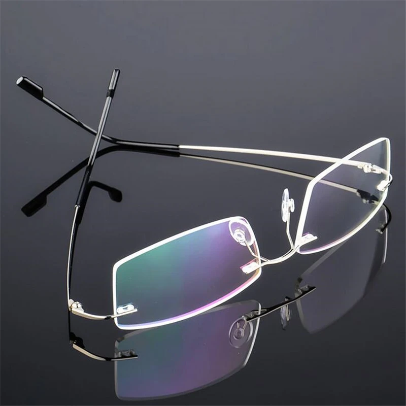 Покрытие сверхэластичные бескаркасные очки для близорукости для мужчин и женщин без оправы Сверхлегкая оправа Очки для близорукости 100~ 400 градусов